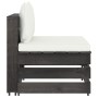 Muebles de jardín 3 piezas con cojines madera impregnada gris de vidaXL, Conjuntos de jardín - Ref: Foro24-3068182, Precio: 2...