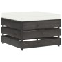 Muebles de jardín 3 piezas con cojines madera impregnada gris de vidaXL, Conjuntos de jardín - Ref: Foro24-3068182, Precio: 2...