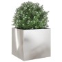 Jardinera de acero inoxidable plateado 49x47x46 cm en Macetas y jardineras | Comprar online en Foru.es