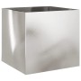 Jardineras 2 unidades acero inoxidable plateado 49x47x46 cm en Macetas y jardineras | Comprar online en Foru.es