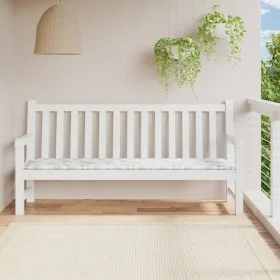 Cojín para banco de jardín tela estampado de hojas 200x50x3 cm de vidaXL, Cojines para sillas y sofás - Ref: Foro24-361204, P...
