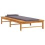 Tumbona con cojín gris oscuro y almohada madera maciza acacia de vidaXL, Tumbonas - Ref: Foro24-362154, Precio: 177,92 €, Des...