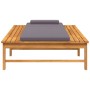 Tumbona con cojín gris oscuro y almohada madera maciza acacia de vidaXL, Tumbonas - Ref: Foro24-362154, Precio: 177,92 €, Des...