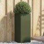 Jardinera acero verde oliva 32x29x75 cm en Macetas y jardineras | Comprar online en Foru.es