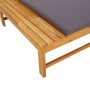 Tumbona con cojín gris oscuro y almohada madera maciza acacia de vidaXL, Tumbonas - Ref: Foro24-362154, Precio: 177,92 €, Des...