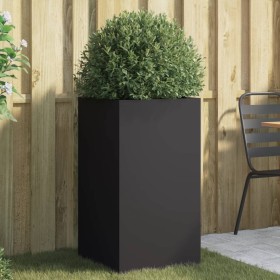 Jardinera acero negro 42x38x75 cm en Macetas y jardineras | Comprar online en Foru.es