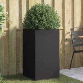 Jardinera acero negro 42x38x75 cm en Macetas y jardineras | Comprar online en Foru.es