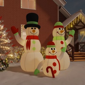 Familia de muñecos de nieve inflables con LED 360 cm de vidaXL, Luces de Navidad - Ref: Foro24-345384, Precio: 141,13 €, Desc...
