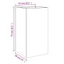 Jardinera acero negro 42x38x75 cm en Macetas y jardineras | Comprar online en Foru.es