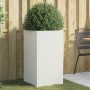 Jardinera acero blanco 42x38x75 cm en Macetas y jardineras | Comprar online en Foru.es