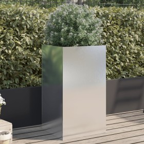 Jardinera de acero inoxidable plateado 42x38x75 cm en Macetas y jardineras | Comprar online en Foru.es