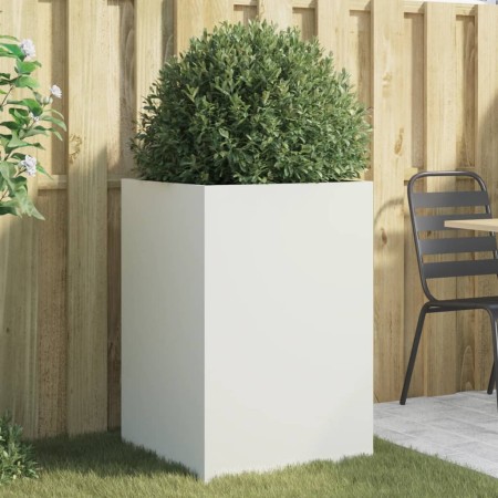 Jardinera acero blanco 52x48x75 cm en Macetas y jardineras | Comprar online en Foru.es