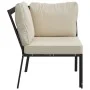 Garden chair made of steel with sand-colored cushions, measuring 76x76x79 cm. by vidaXL, Modular outdoor sofas - Ref: Foro24-...