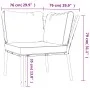 Garden chair made of steel with sand-colored cushions, measuring 76x76x79 cm. by vidaXL, Modular outdoor sofas - Ref: Foro24-...