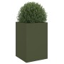 Jardinera acero verde oliva 52x48x75 cm en Macetas y jardineras | Comprar online en Foru.es