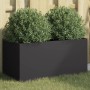 Jardinera acero negro 62x30x29 cm en Macetas y jardineras | Comprar online en Foru.es