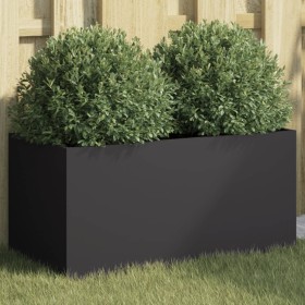Jardinera acero negro 62x30x29 cm en Macetas y jardineras | Comprar online en Foru.es