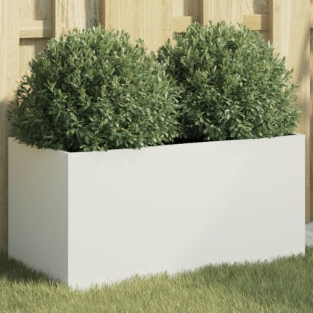 Jardinera acero blanco 62x30x29 cm en Macetas y jardineras | Comprar online en Foru.es