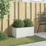 Jardinera acero blanco 62x30x29 cm en Macetas y jardineras | Comprar online en Foru.es
