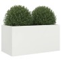 Jardinera acero blanco 62x30x29 cm en Macetas y jardineras | Comprar online en Foru.es