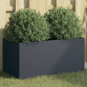 Jardinera acero gris antracita 62x30x29 cm en Macetas y jardineras | Comprar online en Foru.es