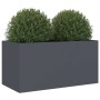 Jardinera acero gris antracita 62x30x29 cm en Macetas y jardineras | Comprar online en Foru.es