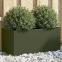 Jardinera acero verde oliva 62x30x29 cm en Macetas y jardineras | Comprar online en Foru.es