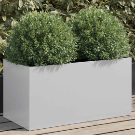 Jardinera de acero galvanizado plateado 62x30x29 cm en Macetas y jardineras | Comprar online en Foru.es