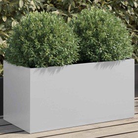 Jardinera de acero galvanizado plateado 62x30x29 cm en Macetas y jardineras | Comprar online en Foru.es