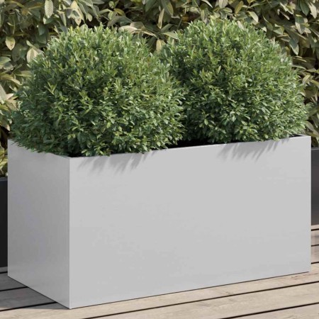 Jardinera de acero galvanizado plateado 62x30x29 cm en Macetas y jardineras | Comprar online en Foru.es