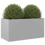 Jardinera de acero galvanizado plateado 62x30x29 cm en Macetas y jardineras | Comprar online en Foru.es