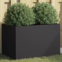 Jardinera acero negro 62x40x39 cm en Macetas y jardineras | Comprar online en Foru.es