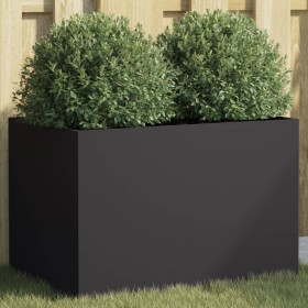 Jardinera acero negro 62x40x39 cm en Macetas y jardineras | Comprar online en Foru.es