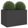 Jardinera acero negro 62x40x39 cm en Macetas y jardineras | Comprar online en Foru.es