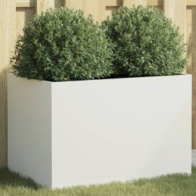 Jardinera acero blanco 62x40x39 cm en Macetas y jardineras | Comprar online en Foru.es