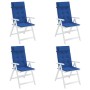 Cojines de silla con respaldo alto 4 uds tela Oxford azul klein de vidaXL, Cojines para sillas y sofás - Ref: Foro24-361905, ...