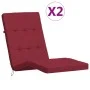 Cojines para tumbona 2 uds tela Oxford rojo tinto de vidaXL, Cojines para sillas y sofás - Ref: Foro24-361993, Precio: 48,76 ...