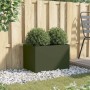 Jardinera acero verde oliva 62x40x39 cm en Macetas y jardineras | Comprar online en Foru.es