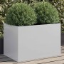 Jardinera de acero galvanizado plateado 62x40x39 cm en Macetas y jardineras | Comprar online en Foru.es