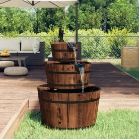 Fuente de agua con bomba madera maciza de abeto 60x60x94 cm de vidaXL, Fuentes y cascadas - Ref: Foro24-363332, Precio: 263,4...