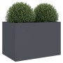 Jardinera acero gris antracita 62x47x46 cm en Macetas y jardineras | Comprar online en Foru.es