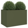 Jardinera acero verde oliva 62x47x46 cm en Macetas y jardineras | Comprar online en Foru.es