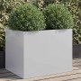 Jardinera de acero galvanizado plateado 62x47x46 cm en Macetas y jardineras | Comprar online en Foru.es
