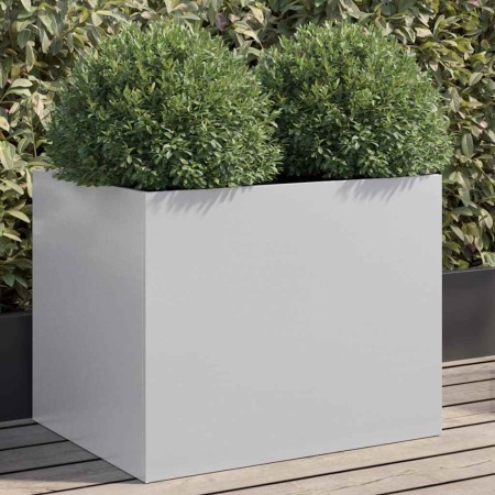 Jardinera de acero galvanizado plateado 62x47x46 cm en Macetas y jardineras | Comprar online en Foru.es