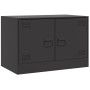 Mueble para TV de acero negro 67x39x44 cm en Muebles TV | Comprar online en Foru.es
