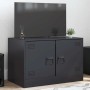 Mueble para TV de acero negro 67x39x44 cm en Muebles TV | Comprar online en Foru.es