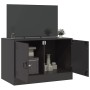 Mueble para TV de acero negro 67x39x44 cm en Muebles TV | Comprar online en Foru.es