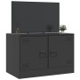 Mueble para TV de acero negro 67x39x44 cm en Muebles TV | Comprar online en Foru.es