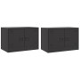 Muebles para TV 2 unidades acero negro 67x39x44 cm en Muebles TV | Comprar online en Foru.es