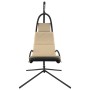 Silla colgante de jardín con cojín acero y tela Oxford crema de vidaXL, Balancines de jardín - Ref: Foro24-362727, Precio: 11...